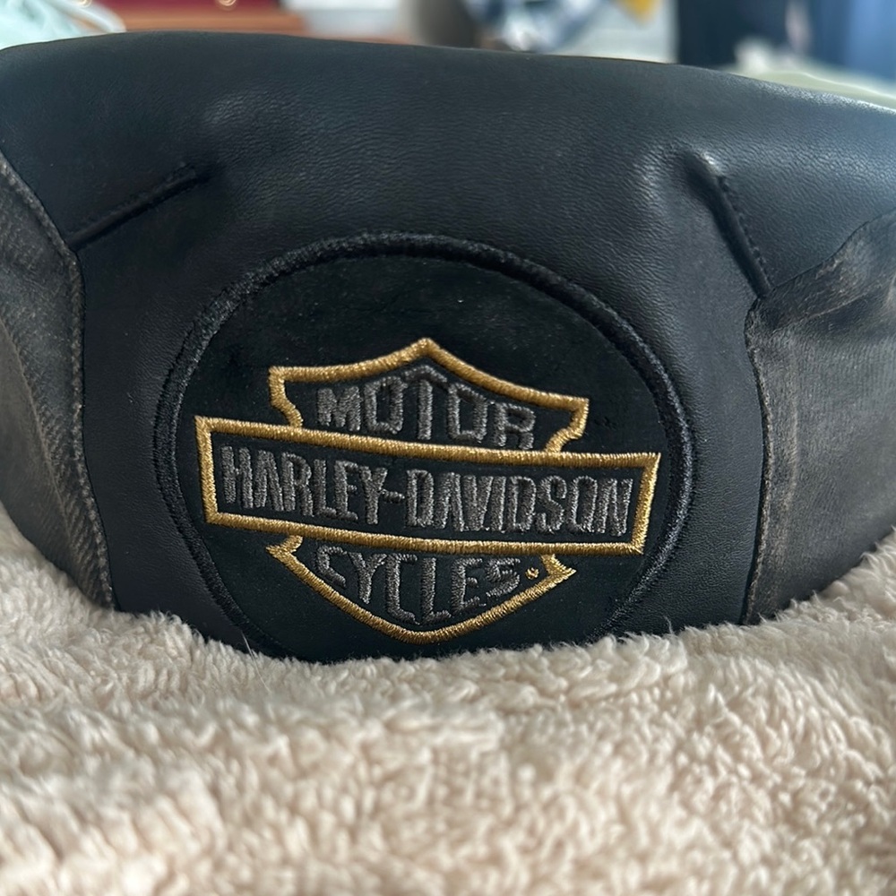 Harley-Davidson Black Leather Cap
